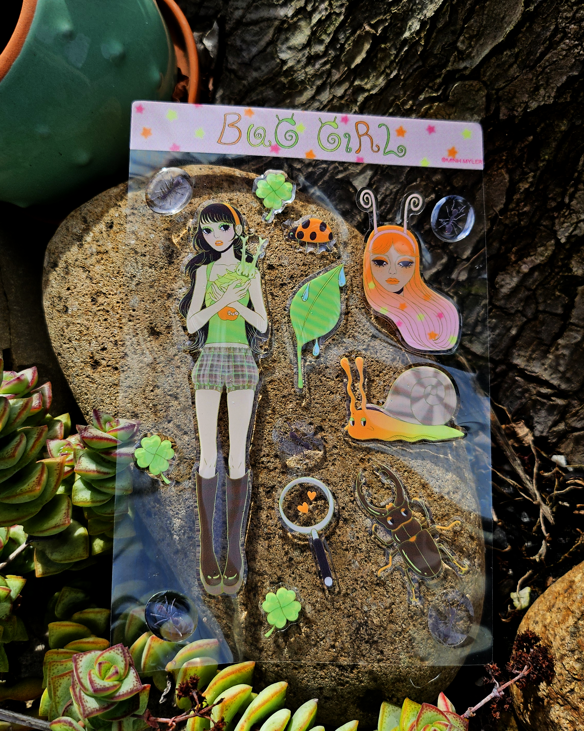 Bug Girl Sticker Sheet