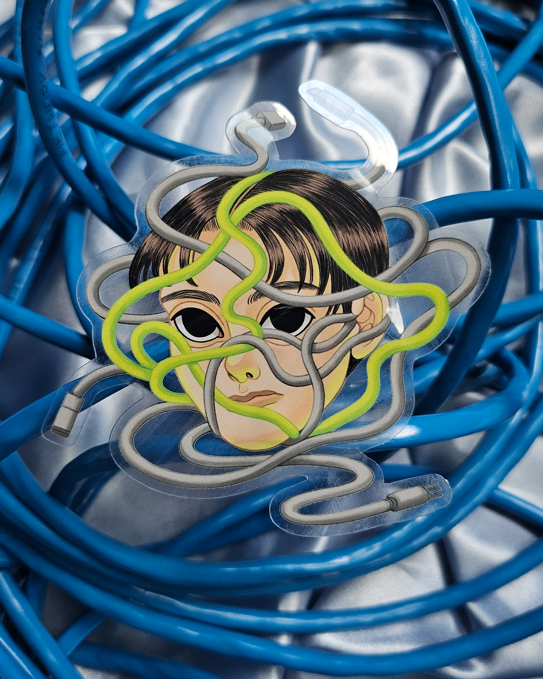 Wire Boy Transparent Sticker