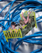 Wire Girl Transparent Sticker