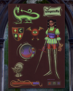 Sticker Sheet of fantasy figures inspired by 90s and 2000s fantasy video game UI. 